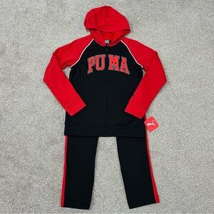 NWT Puma Boys 2-Piece Set Full Zipper Hoodie and Pants Set